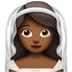 👰🏾‍♀️ woman with veil: medium-dark skin tone display on Apple